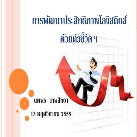 Presentation 2012-11-13 การพัฒนาประสิทธิภาพด้านโลจิสติกส์ด้วยตัวชี้วัด
