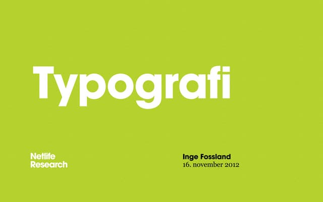 Typografi