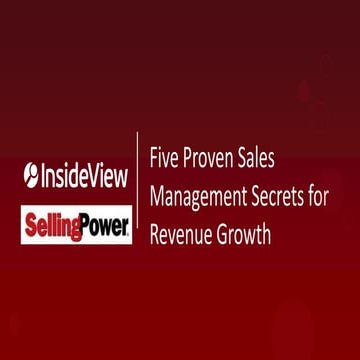 5 Proven Sales Management Secrets