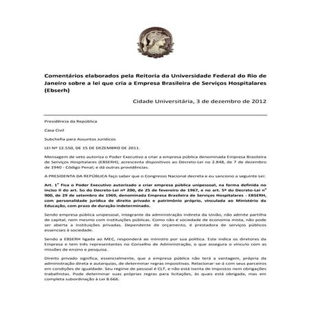 2012 12-03-ebserh-lei-comentada-ufrj