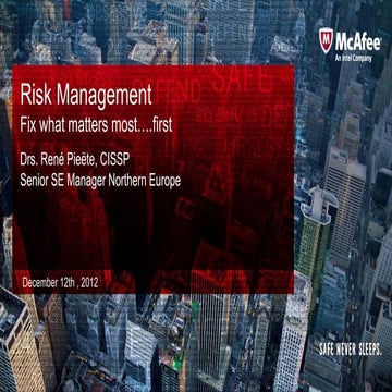2012-12-12 Seminar McAfee Risk Management