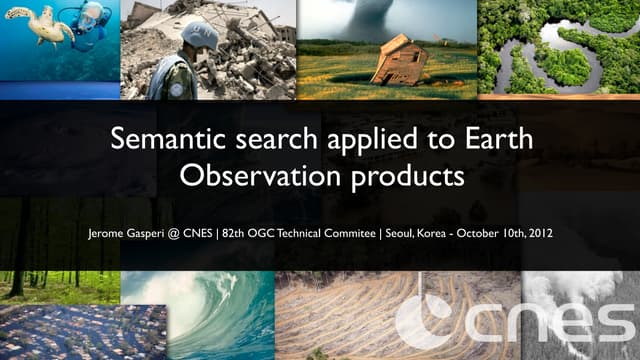 Semantic search applied to Earth Observation products