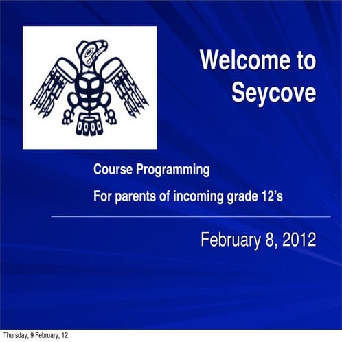 2012 13 seycove programming for current grade 10 & 11