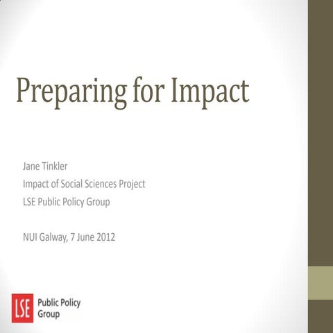 2012.06.07 Maximising the Impact of Social Sciences Research