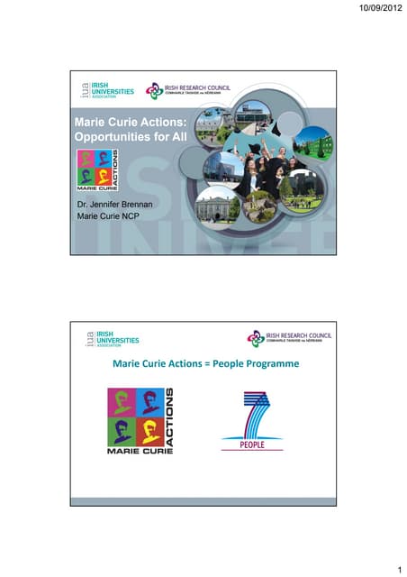 2012.06.15 Marie Curie Programme FP7 Information Session