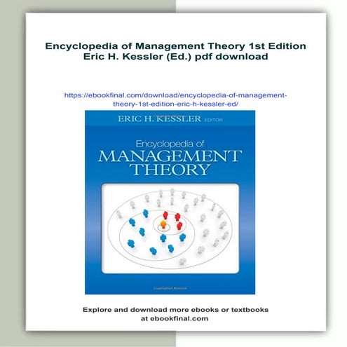 Encyclopedia Of Management Theory 1st Edition Eric H Kessler Ed | PDF