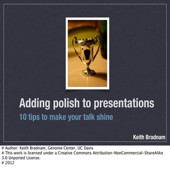 10 tips for adding polish to presentations