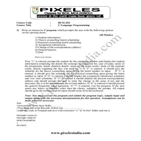 2012 bcsl-021 solve assihnment