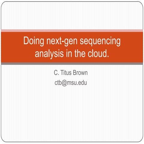 Talk at Bioinformatics Open Source Conference, 2012