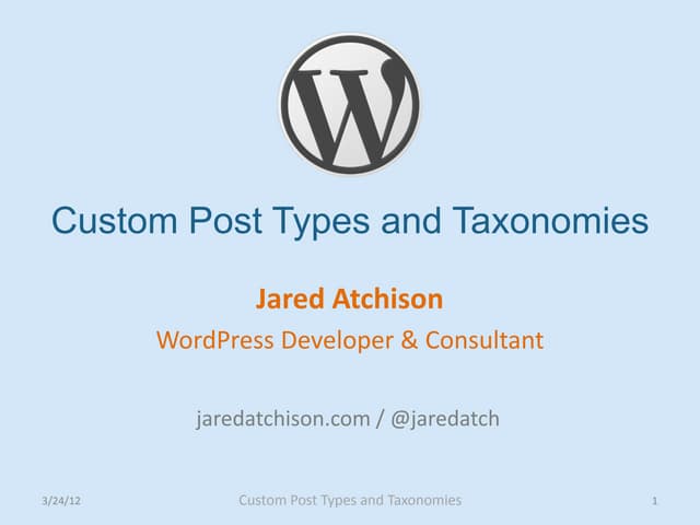 Custom Post Types - WordPress