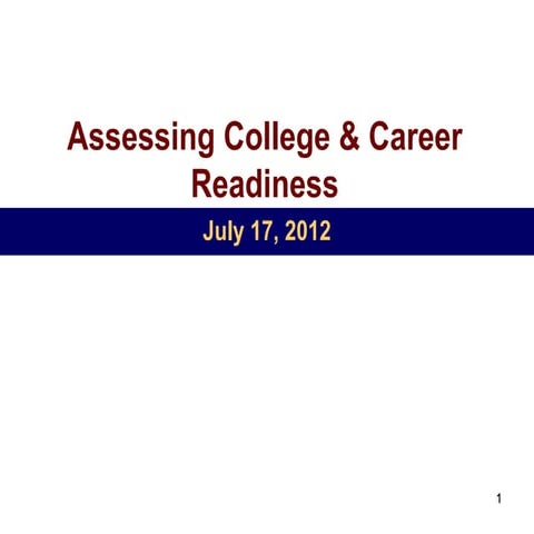 The Role of ELA and Math in College and Career Readiness