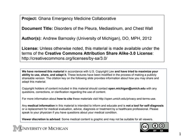 GEMC- Disorders of the Pleura, Mediastinum, and Chest Wall- Resident Training