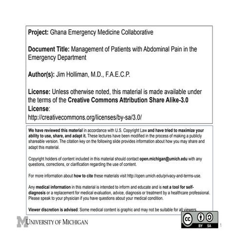 GEMC: Management of Patients with Abdominal Pain in the Emergency ...