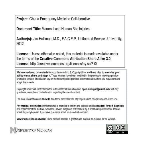 GEMC - Mammal and Human Bite Injuries