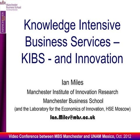 Knowledge Intensive Business Services and Innovation