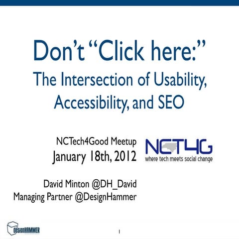 The Intersection of Usability, Accessibility, and SEO