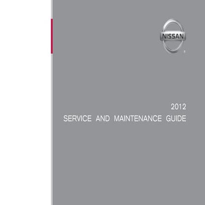 2012 NISSAN FRONTIER SERVICE AND MAINTENANCE GUIDE visual data 7