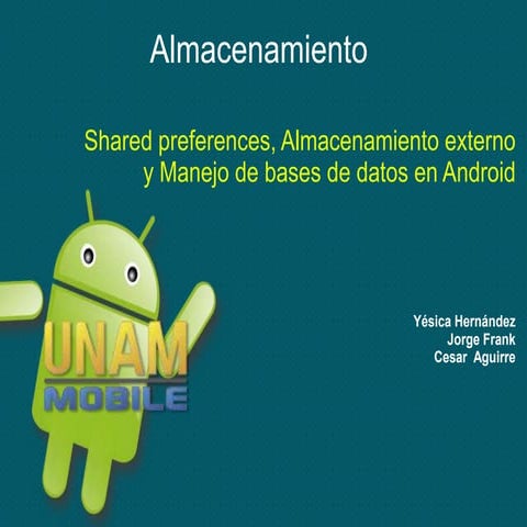 SharedPreferences en Android | ODP