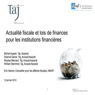 Le cabinet Taj et l’AMAFI décrypten...