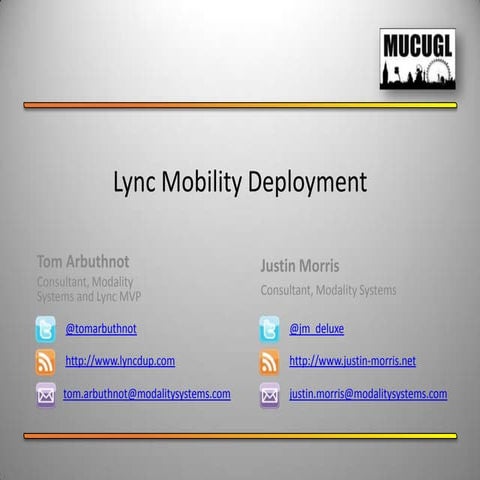 Lync Mobility Deployment