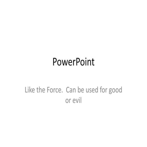 Some thoughts on slides and presenting