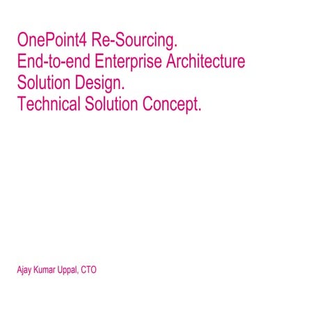 End to end business transformation