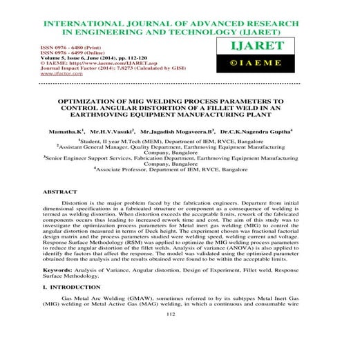 ANALYSIS OF RESIDUAL STRESSES AND DISTORTIONS IN TIG-WELDED STAINLESS ...
