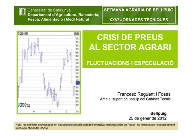 Crisi de preus al sector agrari. Fl...
