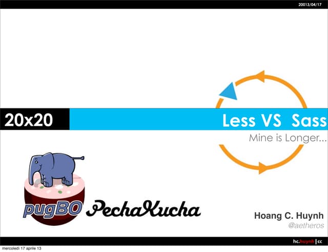 PechaKucha Less VS Sass