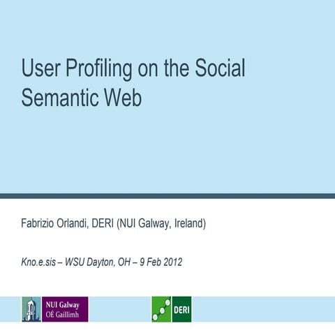 Semantic user profiling and Personalised filtering of the Twitter stream