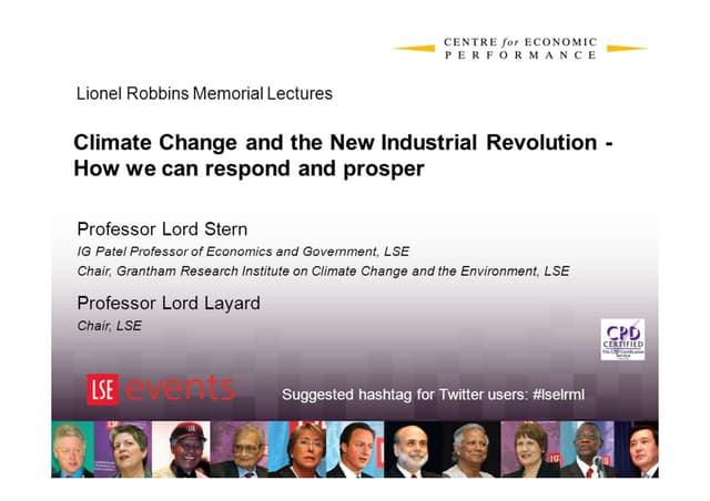 Climate Change and the New Industrial Revolution