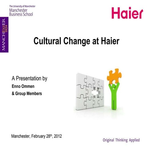 Analysing Cultural Change at Haier