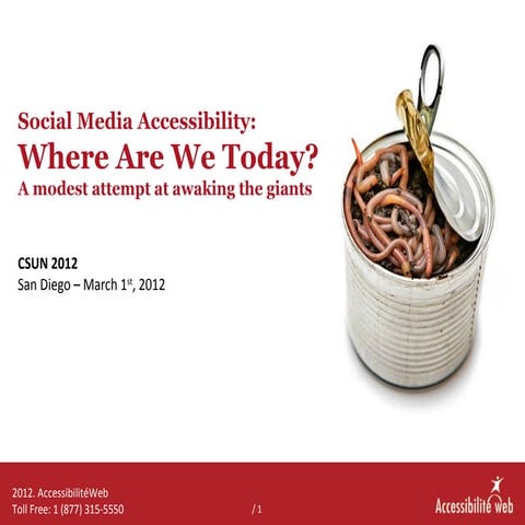 Social media accessibility: where are we today?