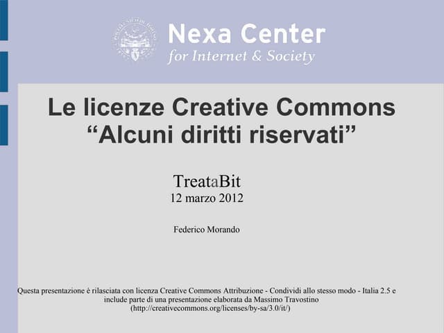 Creative Commons - Alcuni diritti riservati