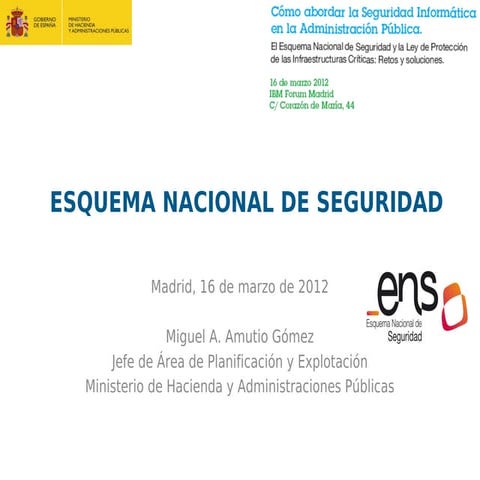 20120316 Cómo adecuarse al Esquema Nacional de Seguridad (ENS)