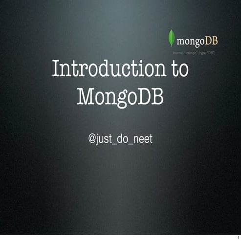 Introduction to MongoDB | PDF | Databases | Computer Software and ...