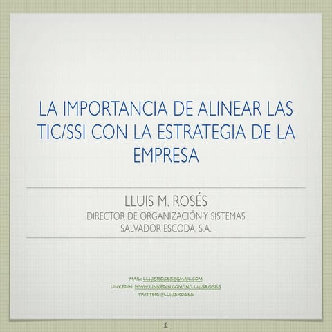 La importancia de alinear las TICs con la estrategia de la empresa