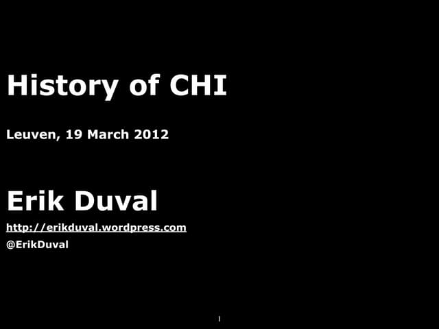 History of Human-Computer Interaction