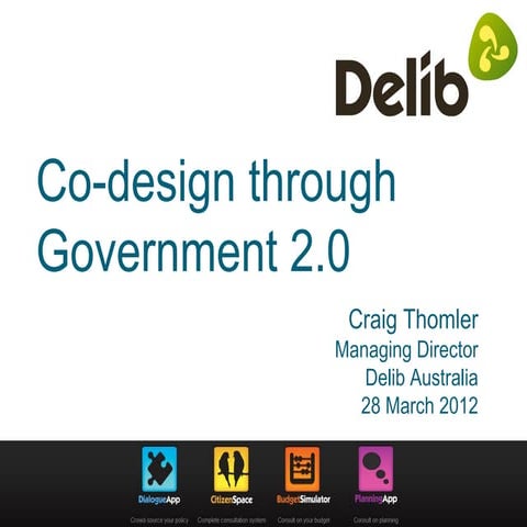 Gov 2.0 and co-design