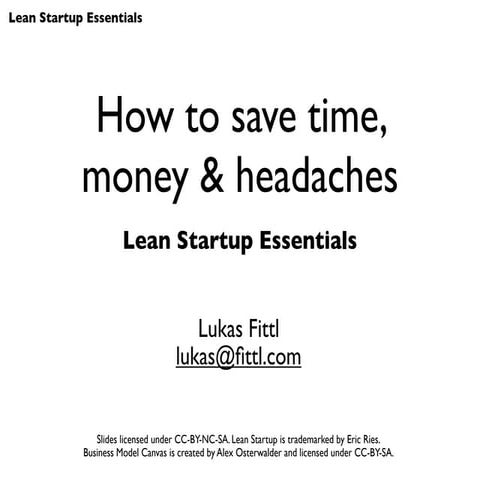 Lean Startup Essentials - March 2012