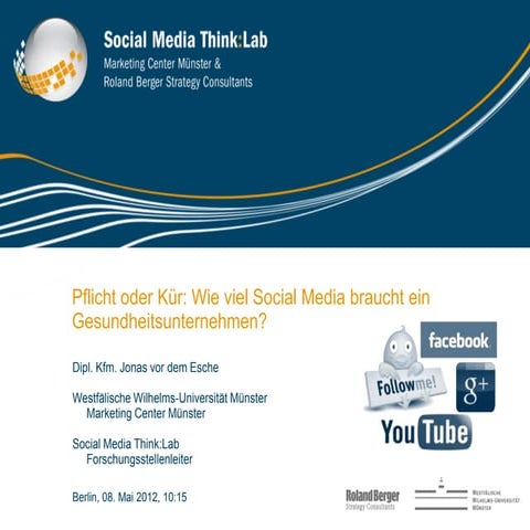 2012 03 Social Media for Pharma - Vortrag KommGe Berlin