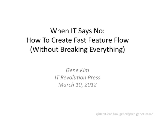 2012 SxSW When IT Says No by Gene Kim