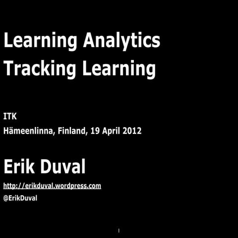 Learning Analytics Tracking Learning