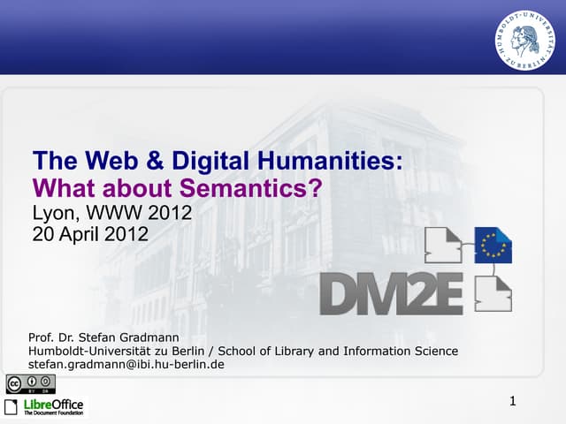 What About Semantics? - Stefan Gradmann, WWW2012, Lyon, France