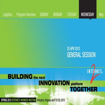 04/25/2012 Internet2 General Session focused on innovation