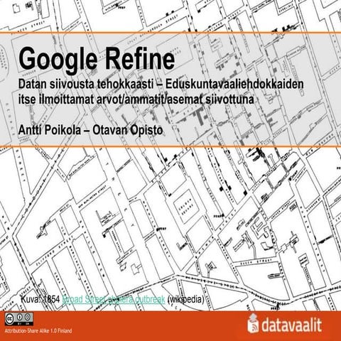 Datan siivousta tehokkaasti – Google Refine