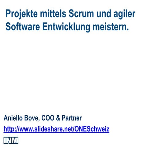 Projekte mittels Scrum und agiler Software Entwicklung meistern