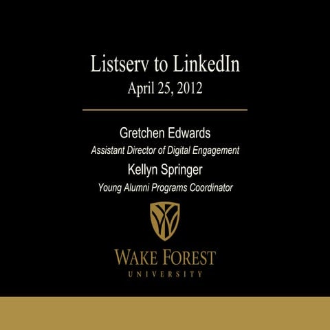 Listserv to LinkedIn - April 25