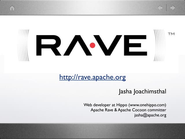Apache Rave at The Apache Meetup in NL