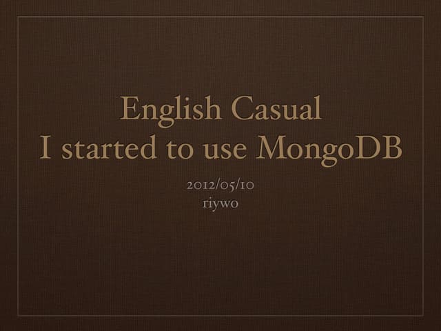 English Casual 2012/05/10